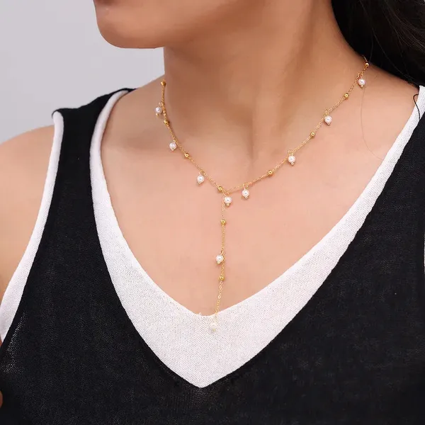 Gold_Preppy_Pearl_Geometric_Necklace_For_Women